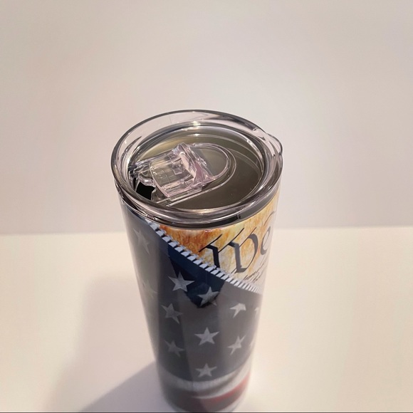 NEW:We the people PATRIOTIC flag 20 oz metal tumbler Red White and Blue - Picture 7 of 7